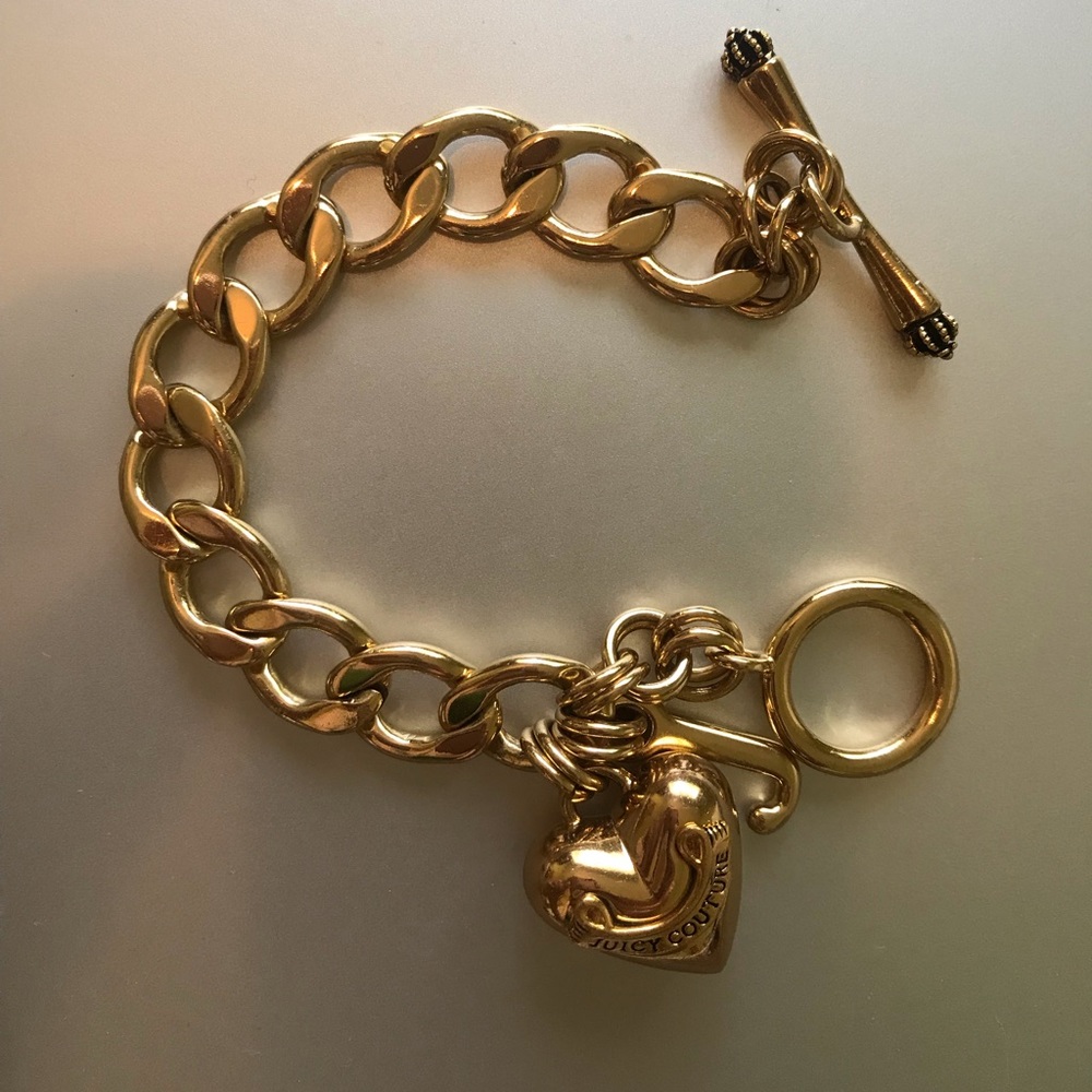 Juicy Couture J Charm Bracelet in Gold